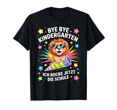Schulanfang Spruch Löwe Einschulung Schulkind 2025 Kinder T-Shirt Schulanfang Spruch Löwe Einschulung Schulkind 2025 Kinder T-Shirt von Schulanfang SpruchLöwe