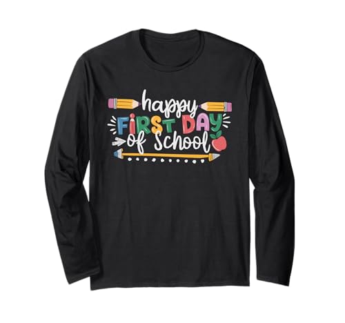 Schulanfang Tshirt Kinder Schüler Schule Lehrer Teacher Langarmshirt von Schulanfang Tshirt Herren Damen Schule Schüler