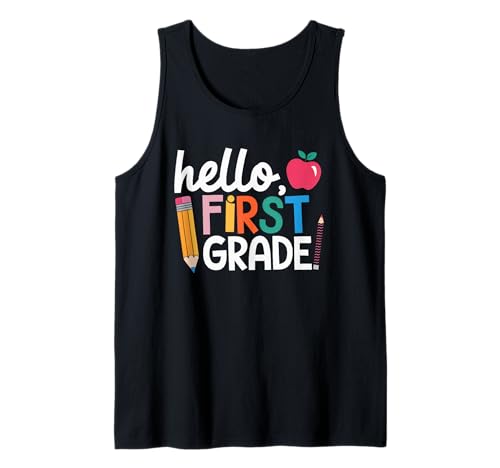 Schulanfang Tshirt Kinder Schüler Schule Lehrer Teacher Tank Top von Schulanfang Tshirt Herren Damen Schule Schüler