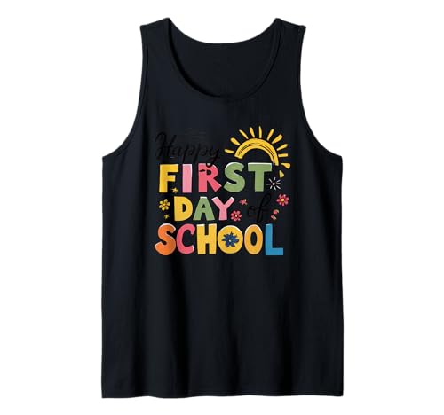 Schulanfang Tshirt Kinder Schüler Schule Lehrer Teacher Tank Top von Schulanfang Tshirt Herren Damen Schule Schüler
