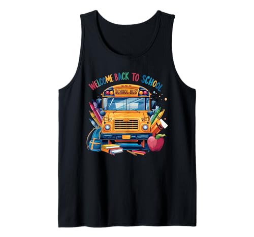 Schulanfang Tshirt Kinder Schüler Schule Lehrer Teacher Tank Top von Schulanfang Tshirt Herren Damen Schule Schüler