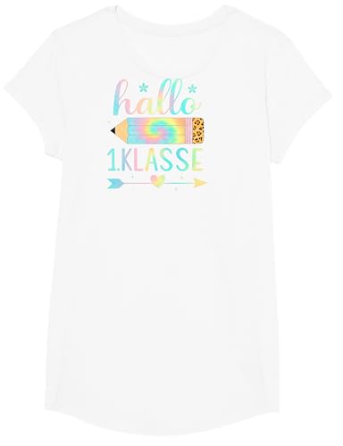 Hallo 1 Klasse Einschulung Schule Kinder Schulkind T-Shirt von Schule Einschulung Geschenkideen