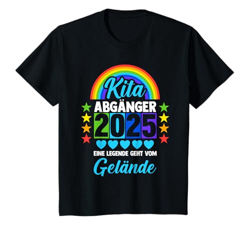Kinder Kita Abgänger 2025 Einschulung Schulkind T-Shirt von Schule Letzter Tag 2025 Kindergarten