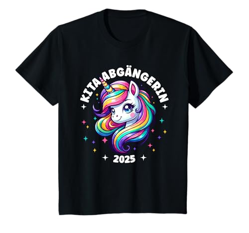 Kita Abgängerin Einhorn Einschulung Schulkind 2025 Mädchen T-Shirt Kita Abgängerin Einhorn Einschulung Schulkind 2025 Mädchen T-Shirt von Schuleinführung Mädchen Outfit Zuckertüte Geschenk