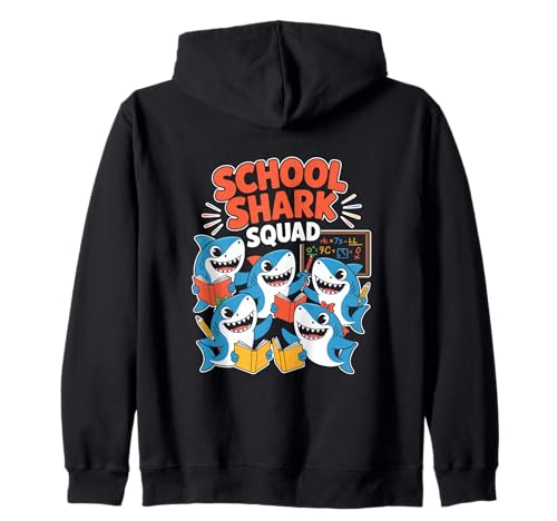 School Shark Squad Schulhai Team Schule Kinder Lernen Kapuzenjacke School Shark Squad Schulhai Team Schule Kinder Lernen Kapuzenjacke von Schulhai Mannschaft Schule Lesen Mathe Kinder Team