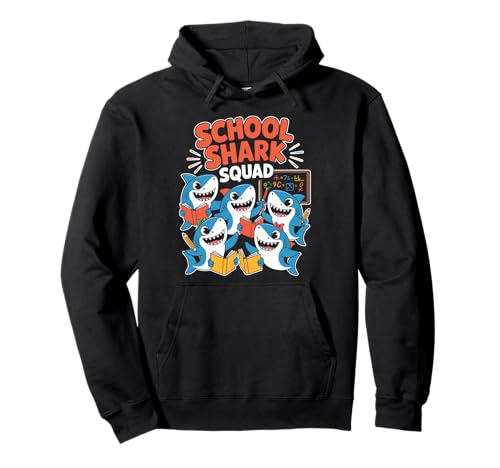 School Shark Squad Schulhai Team Schule Kinder Lernen Pullover Hoodie School Shark Squad Schulhai Team Schule Kinder Lernen Pullover Hoodie von Schulhai Mannschaft Schule Lesen Mathe Kinder Team