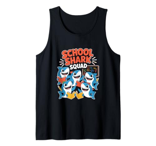 School Shark Squad Schulhai Team Schule Kinder Lernen Tank Top School Shark Squad Schulhai Team Schule Kinder Lernen Tank Top von Schulhai Mannschaft Schule Lesen Mathe Kinder Team