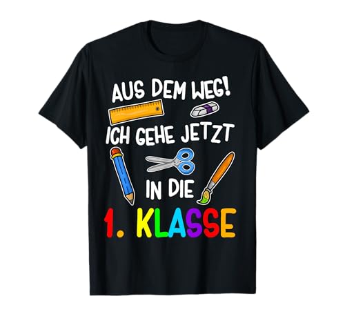 Kinder Schule Grundschule Kindergarten Lustiges Einschulung T-Shirt von Schulkind 2021 Schulbeginn Erster Schultag Outfit