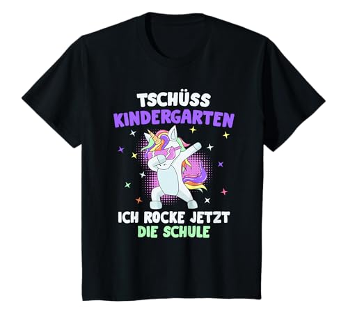 Schulanfänger 2025 Rockt die Grundschule 1. Klasse Mädchen T-Shirt von Schulkind 2025 Einschulung Geschenk T-Shirts
