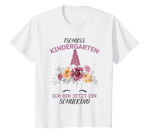 Schulkind 2025 Mädchen Einhorn tschüss Kindergarten Abschied T-Shirt Schulkind 2025 Mädchen Einhorn tschüss Kindergarten Abschied T-Shirt von Schulkind 2025 Mädchen Einschulung Schulanfänger