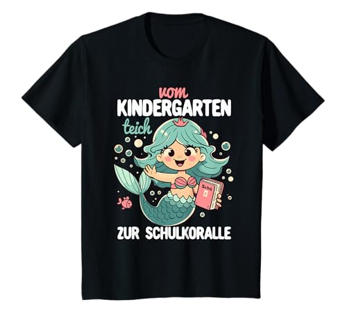 Schulkind 2025 Mädchen Meerjungfrau Kindergarten Abschied T-Shirt von Schulkind 2025 Mädchen Schulanfang 1. Klasse