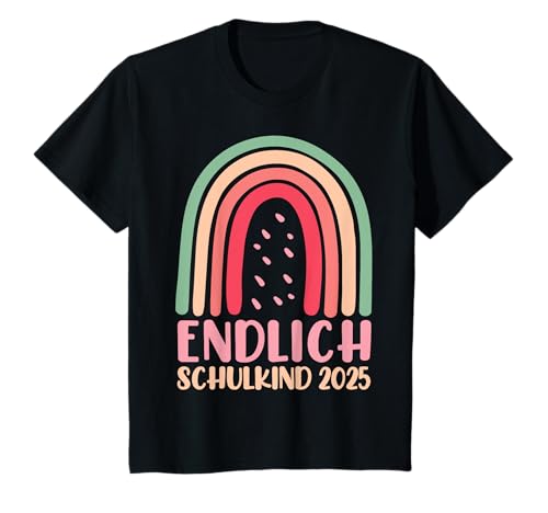 Kinder Schulkind 2025 Regenbogen Mädchen Einschulung Süß T-Shirt Kinder Schulkind 2025 Regenbogen Mädchen Einschulung Süß T-Shirt von Schulkind 2025 Regenbogen Mädchen Einschulung Süß