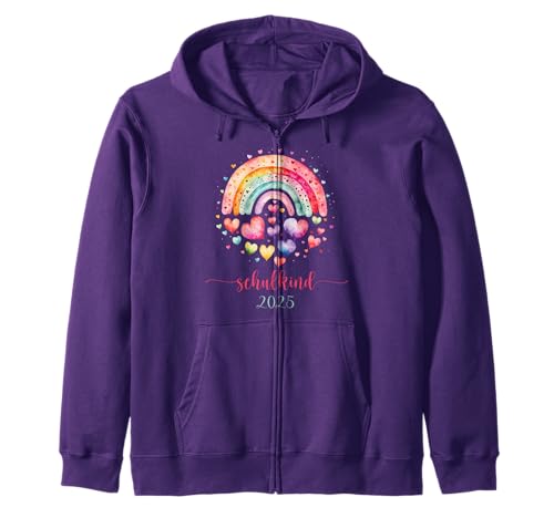 Schulkind 2025 Mädchen Deko Regenbogen Einschulung 2025 Kapuzenjacke Schulkind 2025 Mädchen Deko Regenbogen Einschulung 2025 Kapuzenjacke von Schulkind Crew