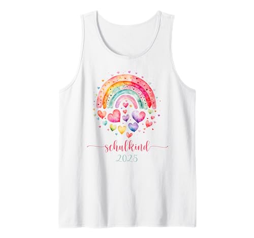 Schulkind 2025 Mädchen Deko Regenbogen Einschulung 2025 Tank Top Schulkind 2025 Mädchen Deko Regenbogen Einschulung 2025 Tank Top von Schulkind Crew
