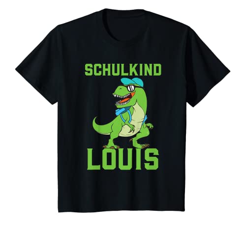 Kinder Schulkind Louis Dinosaurier T-Shirt von Schulkind Dinosaurier
