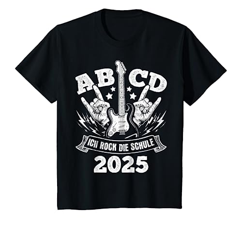 Kinder ABCD Ich Rock Die Schule 2025 Einschulung Schulkind Schüler T-Shirt von Schulkind Einschulung Designs & Geschenkideen