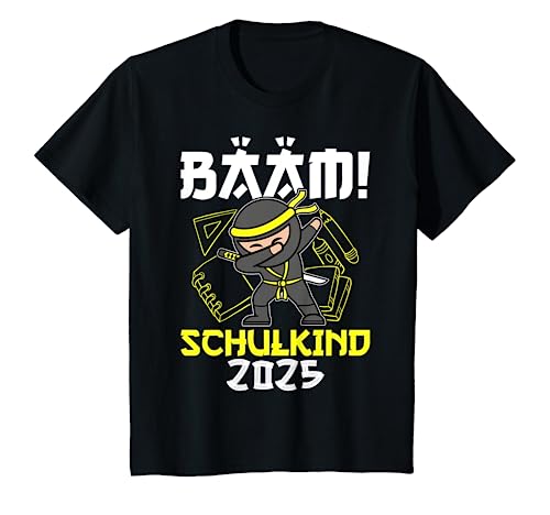 Kinder Bääm Schulkind 2025 Ninja Schule Einschulung Schulkind T-Shirt von Schulkind Einschulung Designs & Geschenkideen
