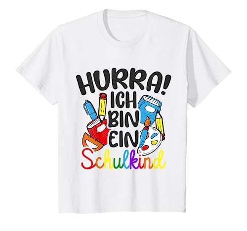 Kinder Hurra Ich Bin Ein Schulkind Schule Schüler Schulstart T-Shirt Kinder Hurra Ich Bin Ein Schulkind Schule Schüler Schulstart T-Shirt von Schulkind Einschulung Designs & Geschenkideen