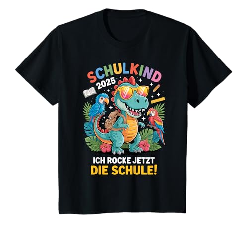 Dino T-Rex Schulanfang Einschulung Schulkind 2025 Jungen T-Shirt von Schulkind Kitaabgänger Erste Klasse Jungs 2025
