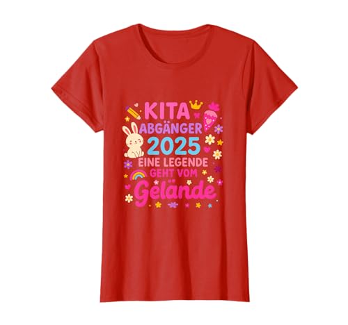 Kita abgänger 2025 mädchen, Einschulung T-Shirt Kita abgänger 2025 mädchen, Einschulung T-Shirt von Schulkind - Muster Kindergarten Abschied 2025