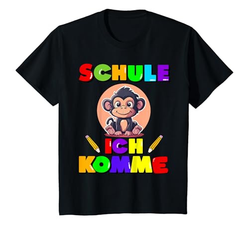 Kinder Schule Ich Komme. Einschulung Kinder Affe 1. Klasse T-Shirt Kinder Schule Ich Komme. Einschulung Kinder Affe 1. Klasse T-Shirt von Schulkind und Grundschule 1. Klasse Einschulung