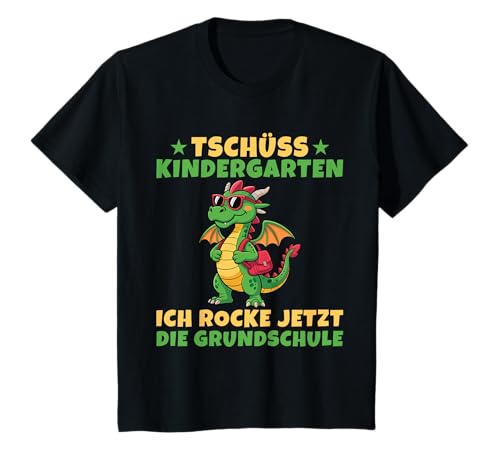 Kinder Schulkind Drache Grundschule Junge Einschulung T-Shirt von Schulstart 1. Klasse Einschulung Junge Designs