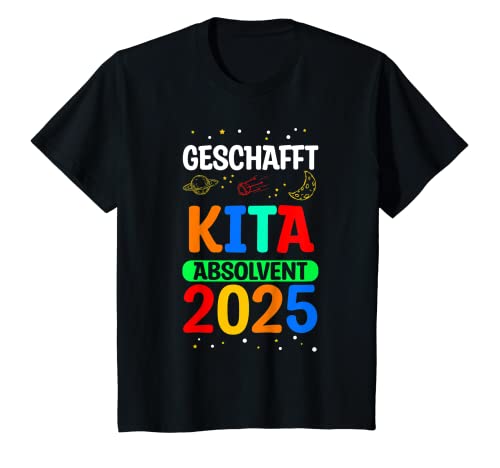 Kinder GESCHAFFT KITA Absolvent 2025 - Schulstart Schulkind Stern T-Shirt Kinder GESCHAFFT KITA Absolvent 2025 - Schulstart Schulkind Stern T-Shirt von Schulstart KiTa Absolvent Schulkind 2025 Geschenk
