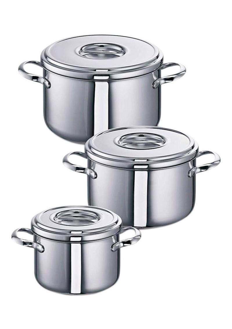 SCHULTE-UFER Topf-Set "Romana" Set, 1x Fleischtopf Ø 16 cm, 1x Fleischtopf Ø 20 cm, 1x Fleischtopf Ø 22 cm, 6 Stk. tlg. Edelstahl 18/10 von Schulte-Ufer