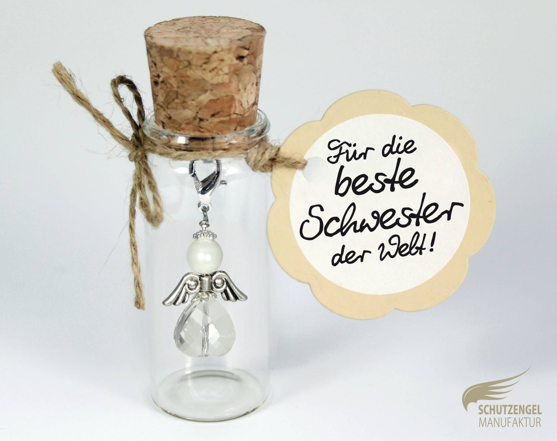 Schutzengel Anhänger Kettenanhänger Schlüsselanhänger Im Glas Für Die Beste Schwester Mama Freundin von SchutzengelGeschenke
