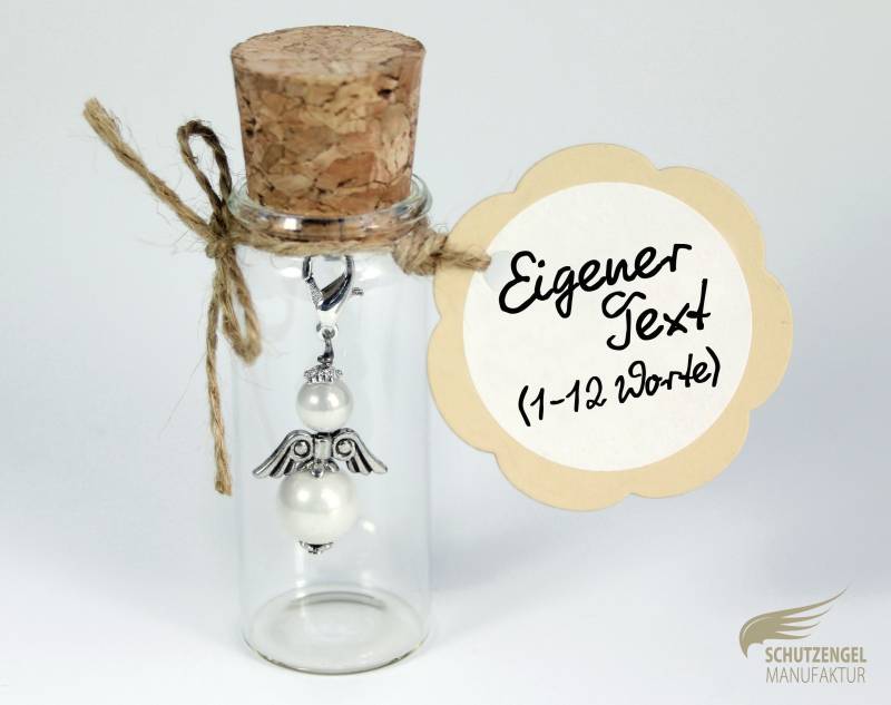 Schutzengel Anhänger Kettenanhänger Schlüsselanhänger Im Glas. Beschriftet Mit Ihrem Eigenen Text von SchutzengelGeschenke