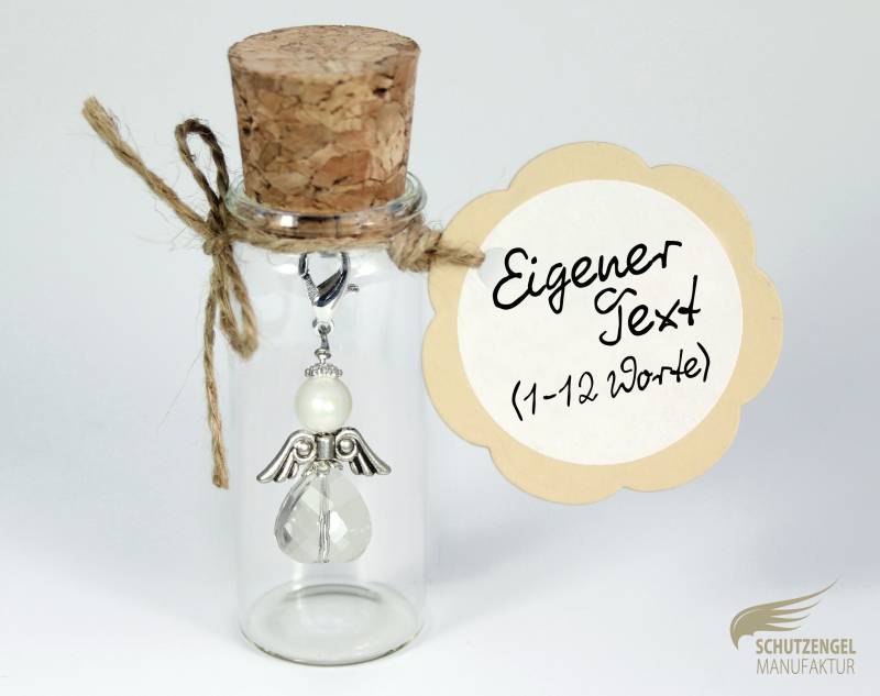 Schutzengel Anhänger Kettenanhänger Schlüsselanhänger Im Glas. Beschriftet Mit Ihrem Eigenen Text von SchutzengelGeschenke