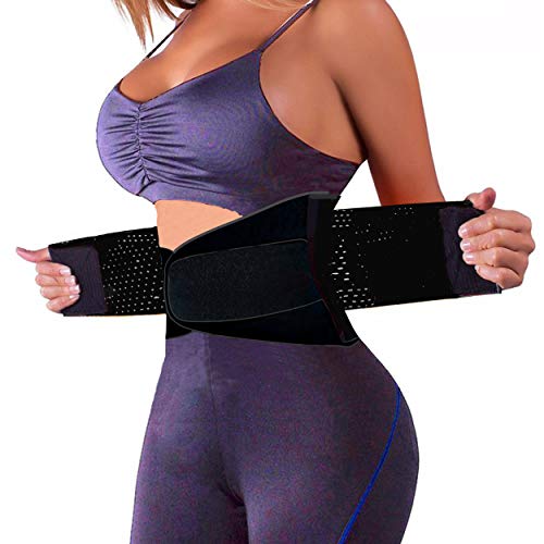 SCHWABMARKEN Sport Powergürtel Waisttrainer Taillengürtel Korsett, in Schwarz Größe Large, Powerbelt, Cincher, Shaper, Unterstützung fürs Training, Fitness von SCHWABMARKEN