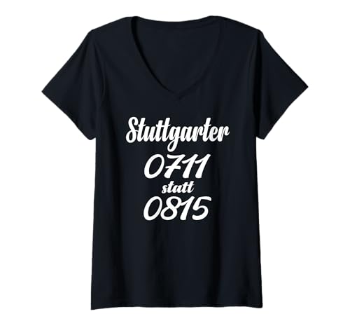 Damen Stuttgart T-Shirt Stuggi 0711 Schwabenland Männer Frauen T-Shirt mit V-Ausschnitt Damen Stuttgart T-Shirt Stuggi 0711 Schwabenland Männer Frauen T-Shirt mit V-Ausschnitt von Schwaben & Stuttgarter Outfit Bekleidung