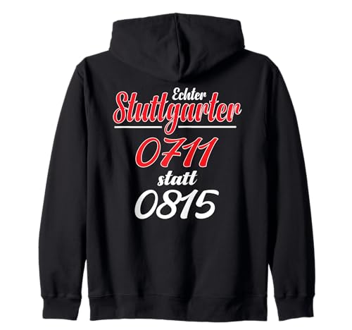 Stuttgart T-Shirt Stuggi 0711 Schwabenland Männer Frauen Kapuzenjacke von Schwaben & Stuttgarter Outfit Bekleidung