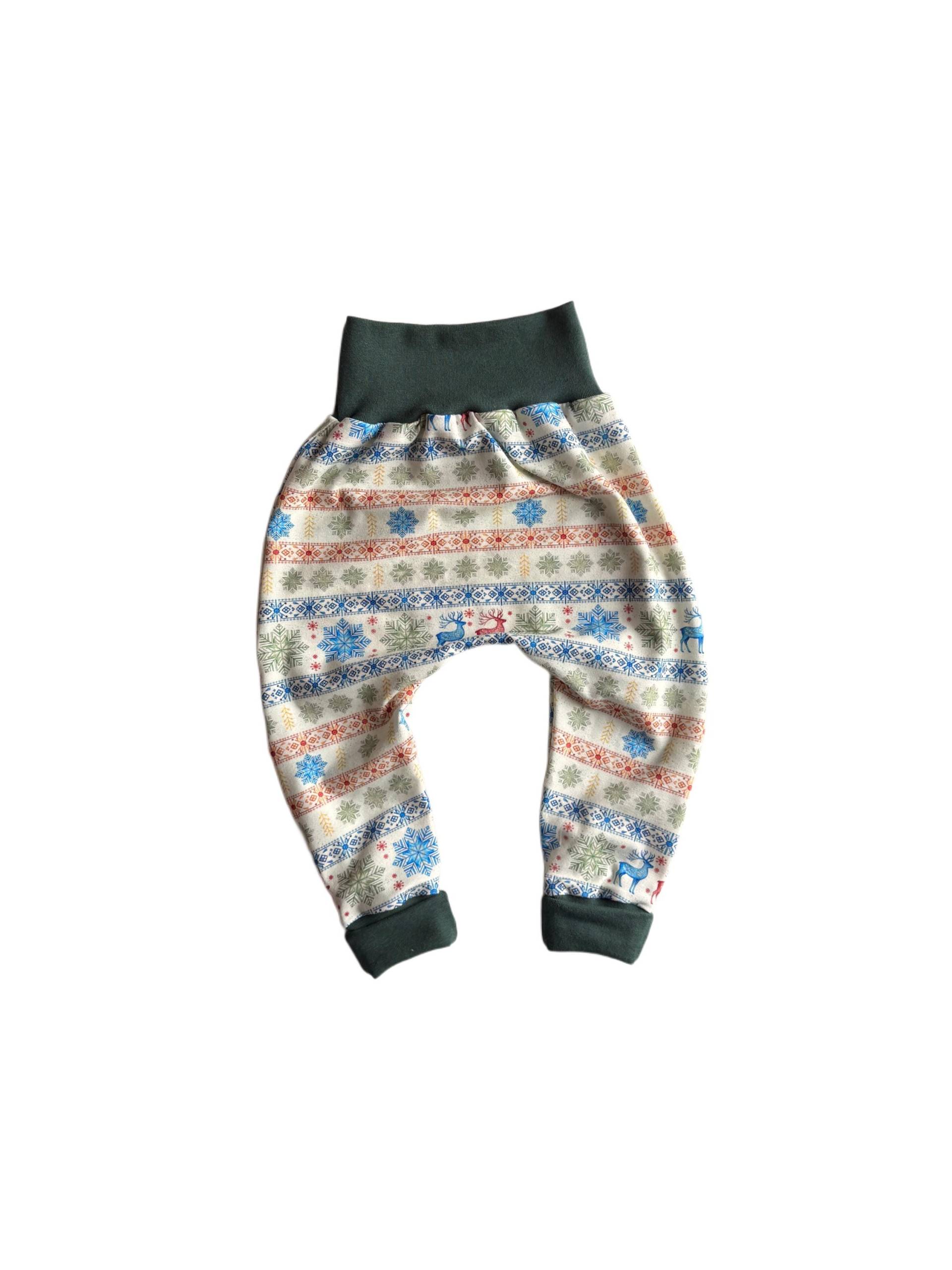 Pumphose Babyhose Hose Baby Kind/Weihnachtsmuster Gr. 44 - 110 von Schwabenkids