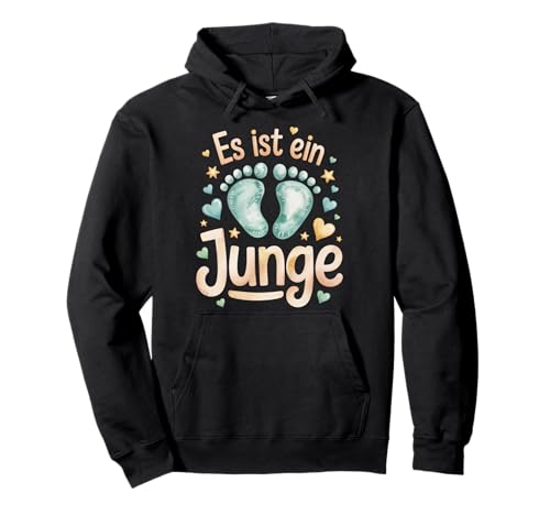 Damen Schwanger Werdende Mama Es Wird EIN Junge Babyfüße Pullover Hoodie von Schwanger Baby Geschlecht Junge Mädchen Mama Mami