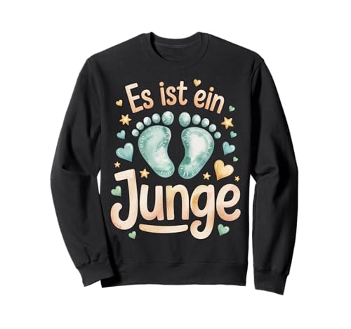 Damen Schwanger Werdende Mama Es Wird EIN Junge Babyfüße Sweatshirt von Schwanger Baby Geschlecht Junge Mädchen Mama Mami