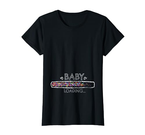 Schwangerschaft Baby Is Loading Werdende Mutter Geschenkidee T-Shirt von Schwangerschaft Ankündigen Werdende Mama Geschenk