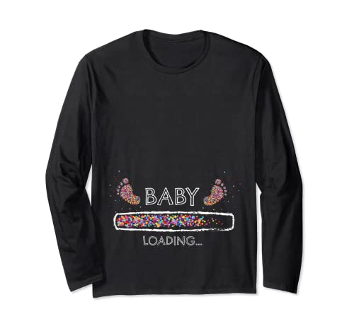 Schwangerschaft Baby Is Loading Werdende Mutter Geschenkidee Langarmshirt von Schwangerschaft Ankündigen Werdende Mama Geschenk