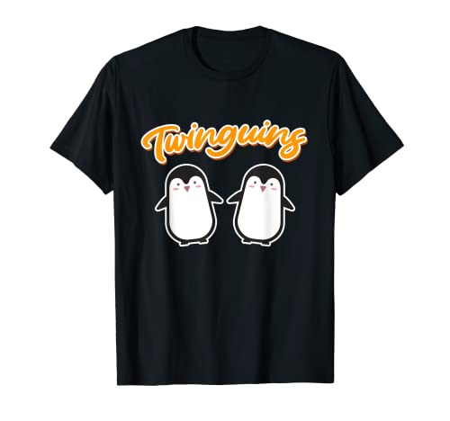 Twinguins Zwillinge Mama von Zwillingen Mutter Zwillingsmama T-Shirt von Schwangerschaft Geschenke und werdende Mama Shirts