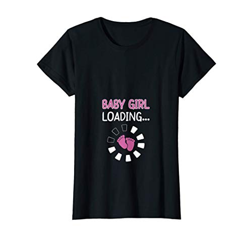 Damen Werdende Mama Schwangerschaft Baby Girl Mädchen Loading PC T-Shirt von Schwangerschaft Loading Baby Mama Gaming