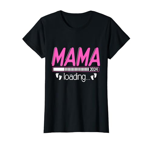 Mama 2024 Loading Schwanger Baby Kind Schwangerschaft T-Shirt von Schwangerschaft Mama Loading Baby Geschenkideen