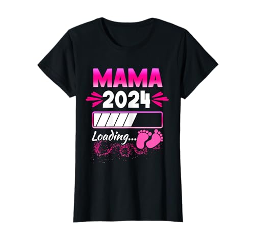 Mama 2024 Loading Schwanger Baby Kind Schwangerschaft T-Shirt von Schwangerschaft Mama Loading Baby Geschenkideen