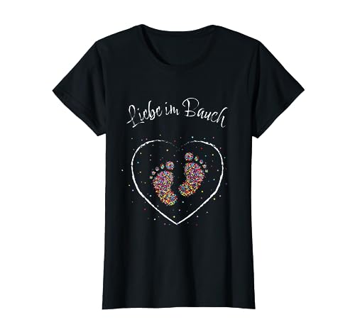 Liebe im Bauch werdende Mama Babybauch schwangere Geschenk T-Shirt von Schwangerschaft Schwanger Mama Mutter Geschenkidee