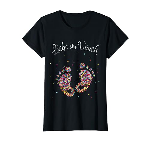 Schwangerschaft Verkünden Mama Babyfüsse Lustiger Spruch T-Shirt von Schwangerschaft Schwanger Mama Mutter Geschenkidee