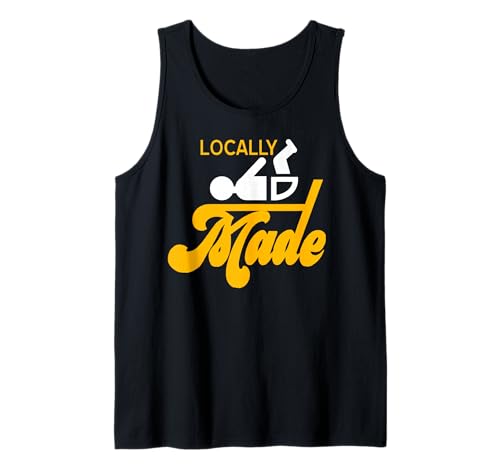 Lokal Hergestellt Lustiger Baby Spruch Eltern Spaß Tank Top von Schwangerschaft Verkünden Eltern Familienfreude