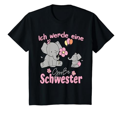 Kinder Große Schwester 2024 Ich werde eine große Schwester T-Shirt von Schwangerschaft Verkünden Geschenk Geburt