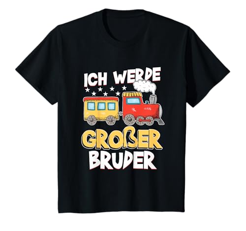 Ich werde Großer Bruder 2026 Zug Nachwuchs Verkünden Jungs T-Shirt von Schwangerschaft Verkünden Idee Familie Geschenk
