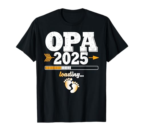 Herren Herren Opa 2025 loading Werdender Opa Nachwuchs T-Shirt von Schwangerschaft Zukünftiges Opa Geschenk