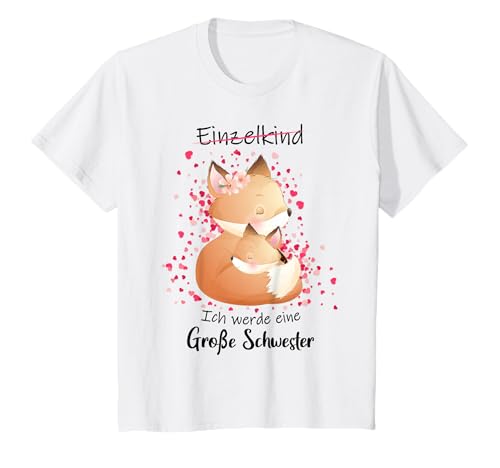 Einzelkind Ich Werde Große Schwester 2026 Mädchen T-Shirt von Schwangerschaft & Nachwuchs verkünden Tochter